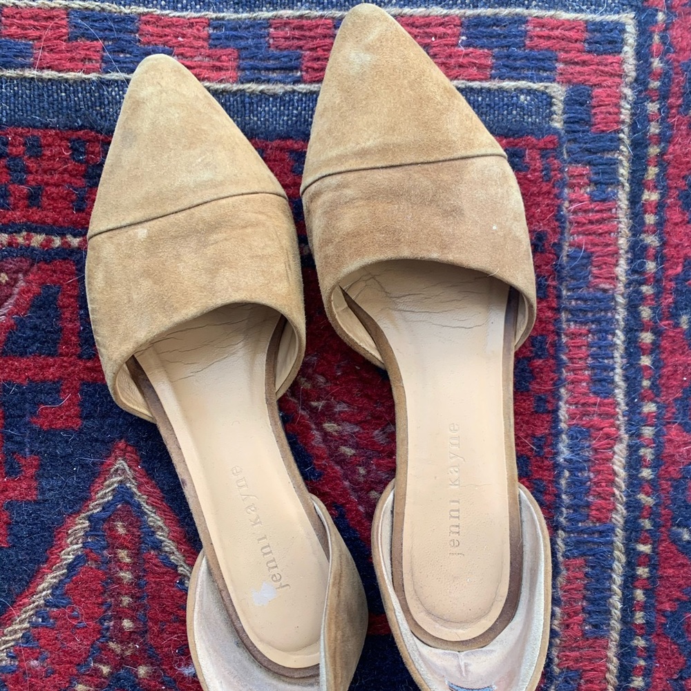Jenni Kayne D’Orsay Flat sz 39 in Caramel Suede
